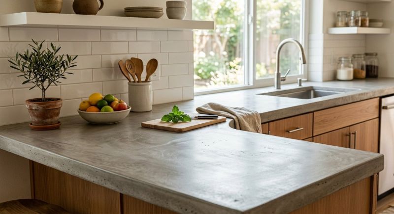 Cement Counter Installation in Sonoma County, CA
