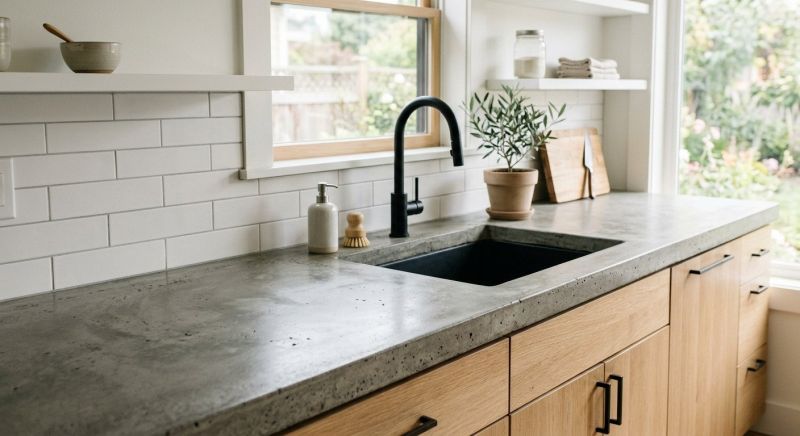 Cement Counter Installation in Marin County, CA