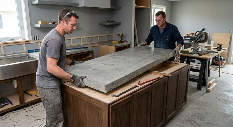 Concrete Counter Installation in Santa Rosa, CA