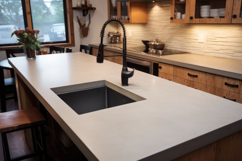 Completed Concrete Kitchen Counter