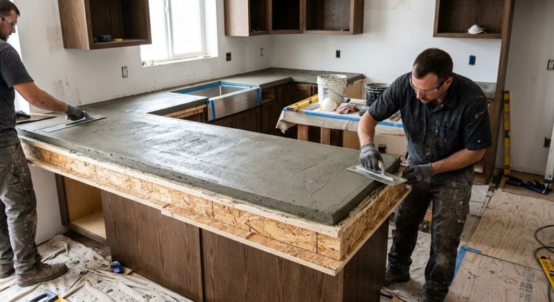 Concrete Countertop Pouring in Napa, CA