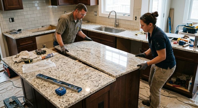 Granite Slab Installation in Santa Rosa, CA