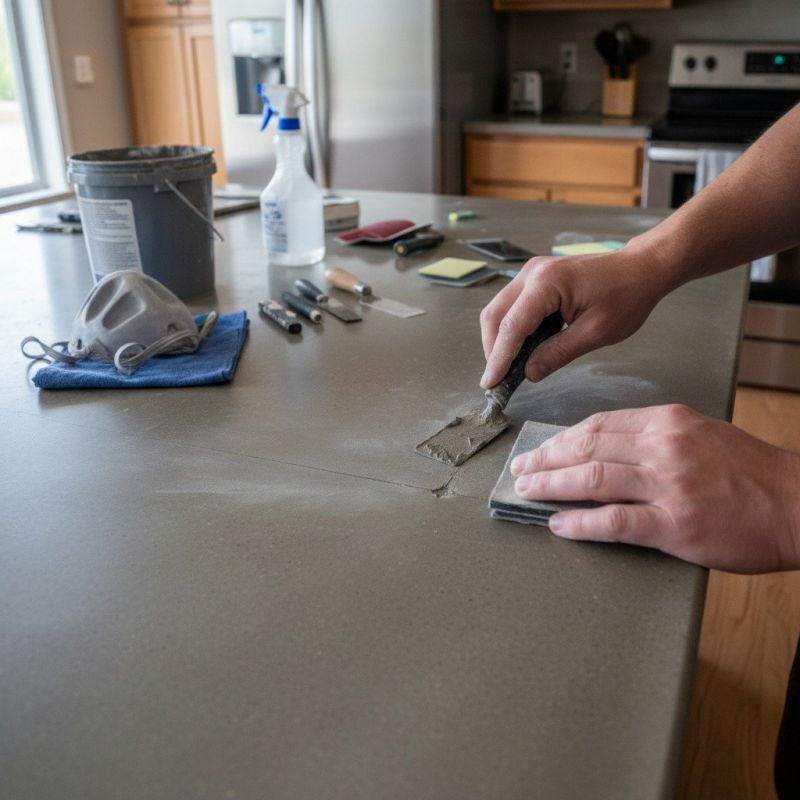 Poured Countertop Installation in Marin County, CA