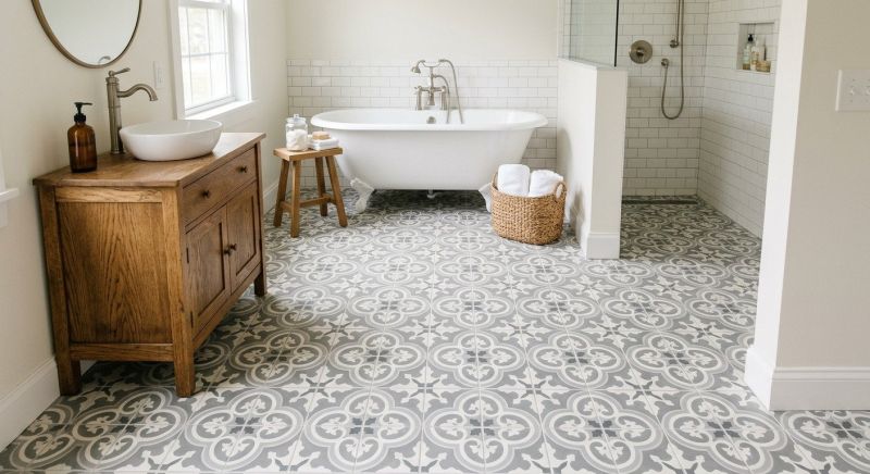 Restroom Floor Replacement in Loudoun County, VA