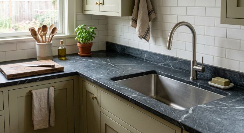 Soapstone Counter Installation in Marin County, CA
