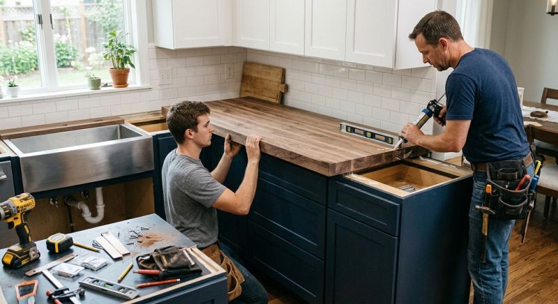 Wood Countertop Installation in Napa, CA